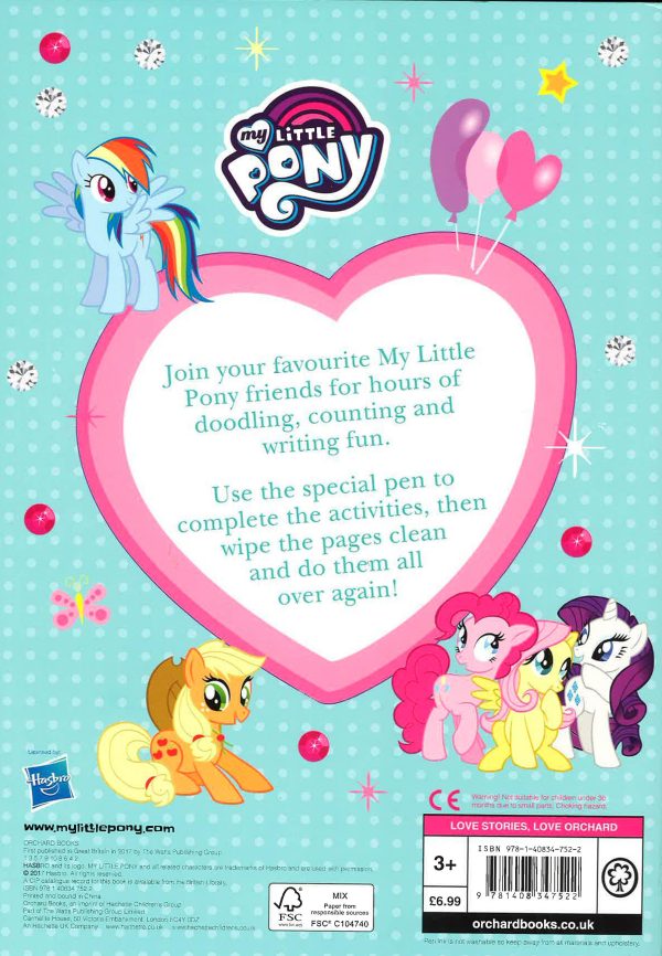 Bumper Wipe-Clean Activity Fun: Write, Count And Draw With The Pony Pals (My Little Pony) Cheap